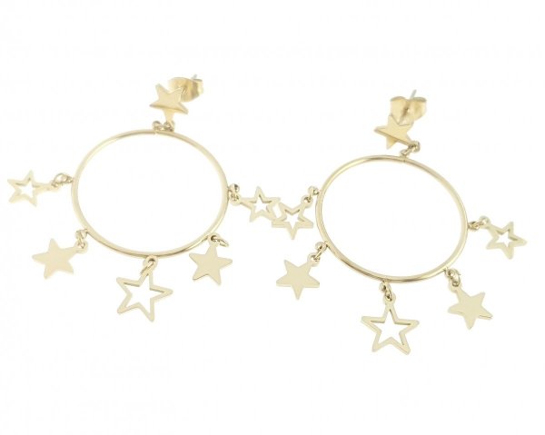 gold earrings made of stainless steel