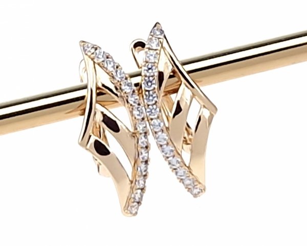 exclusive swarovski gold-plated earrings