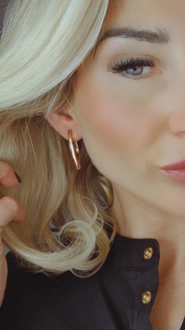 gold plated earrings with exclusive cubic zirconia