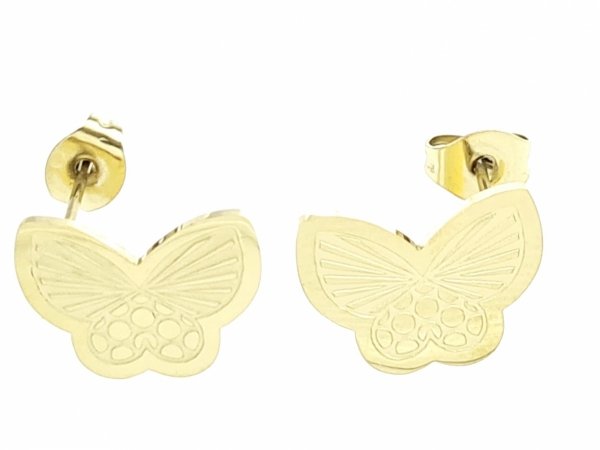 gold earrings made of stainless steel