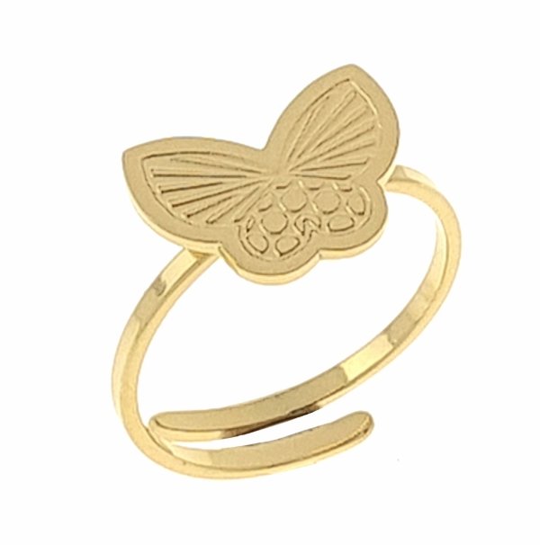 ring 18,30mm gold stainless steel