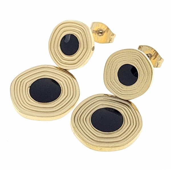 gold earrings made of stainless steel