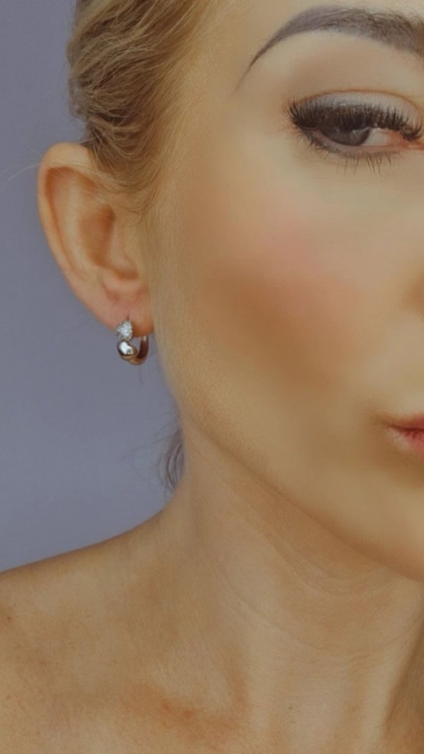 gold plated earrings with exclusive cubic zirconia