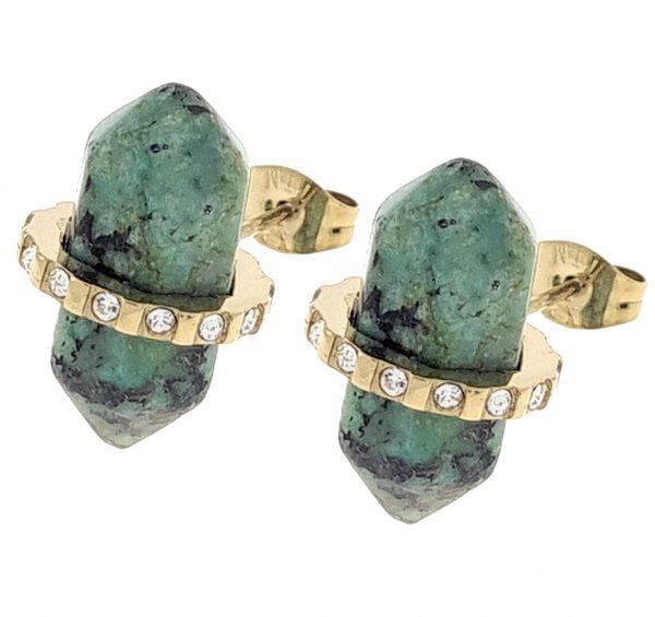 gold earrings made of stainless steel