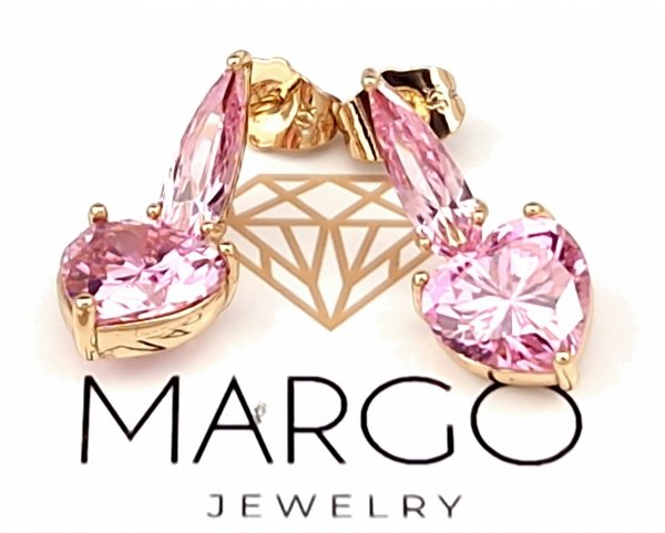 gold plated earrings with exclusive cubic zirconia