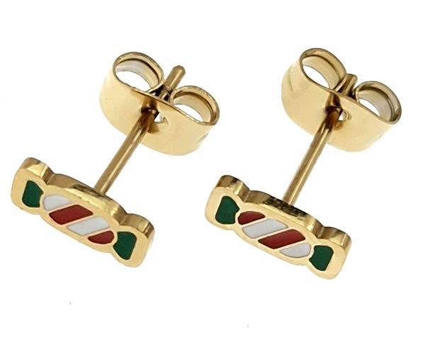 gold earrings made of stainless steel