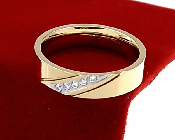 ring 19,00mm gold stainless steel