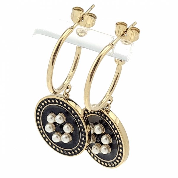 gold earrings made of stainless steel