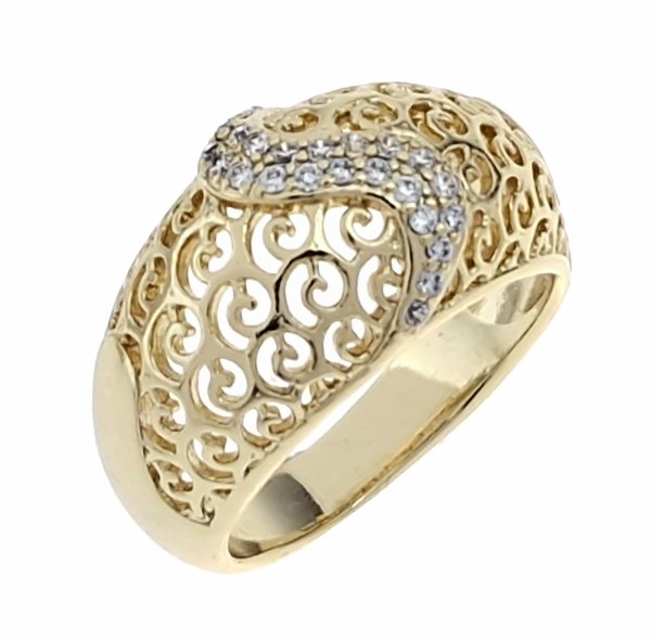 gold ring 18,60mm. gold-plated engagement xuping