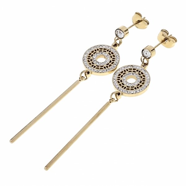 gold earrings made of stainless steel