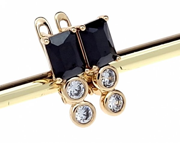 exclusive swarovski gold-plated earrings