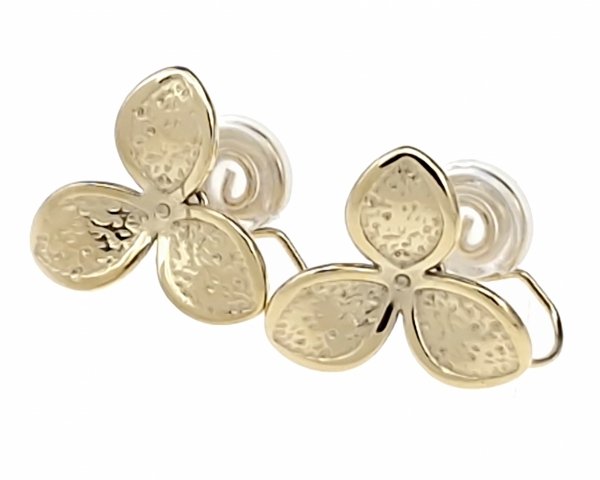 gold earrings made of stainless steel