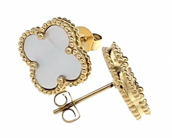 gold earrings made of stainless steel