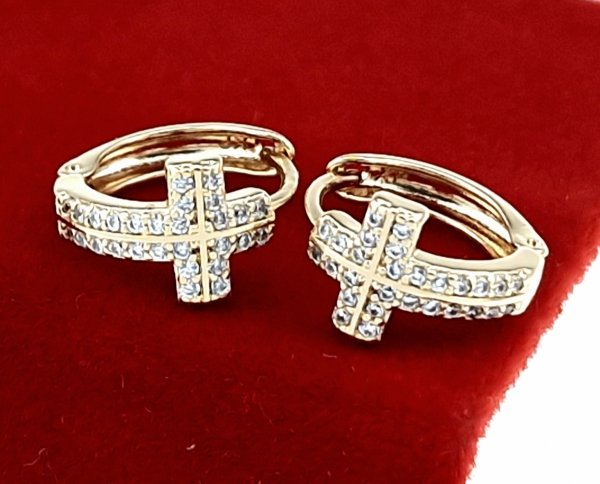 exclusive swarovski gold-plated earrings