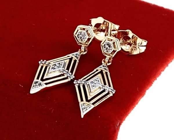exclusive swarovski gold-plated earrings