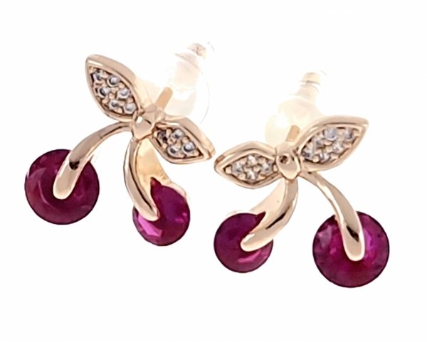 exclusive swarovski gold-plated earrings