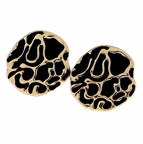 gold earrings made of stainless steel