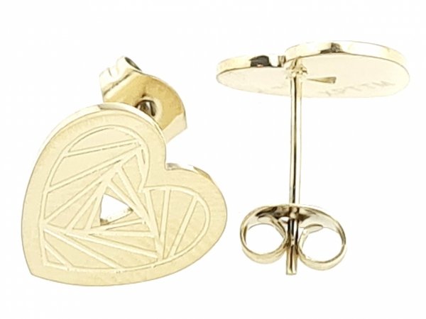gold earrings made of stainless steel