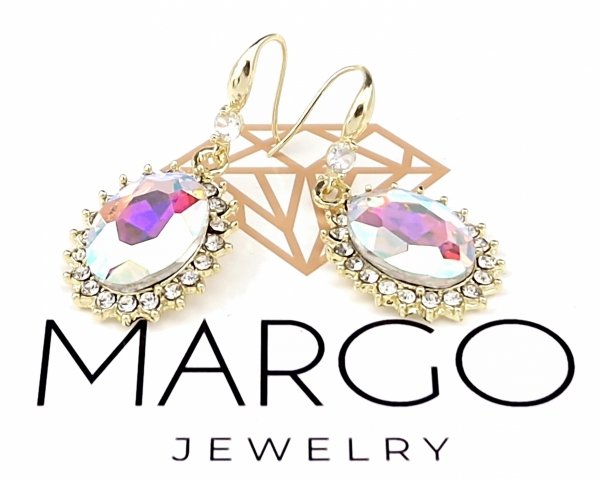 gold plated earrings with exclusive cubic zirconia