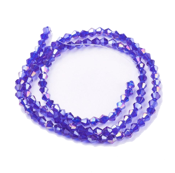 Glass beads faceted strands