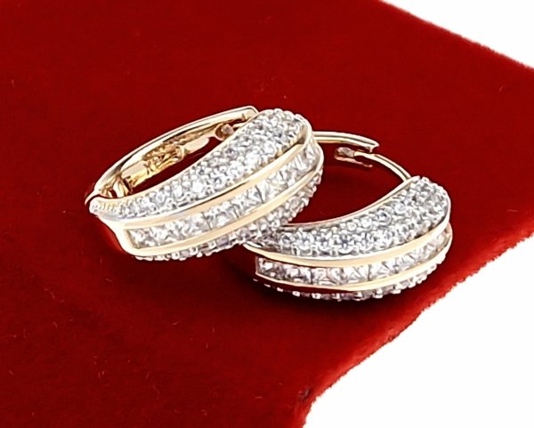 exclusive swarovski gold-plated earrings