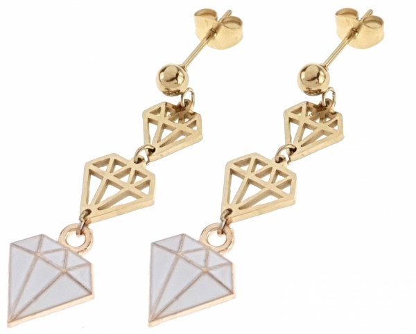 gold earrings made of stainless steel
