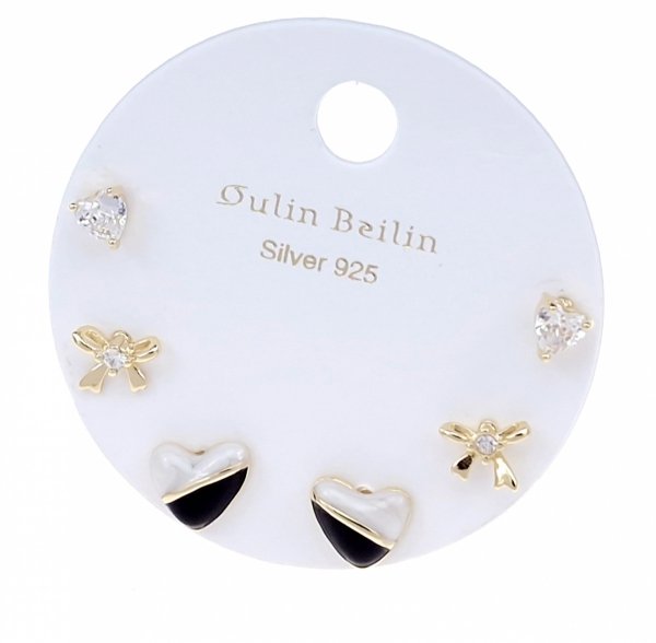gold plated earrings with exclusive cubic zirconia