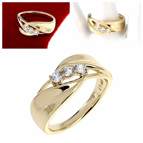 gold ring 18,60mm. gold-plated engagement xuping
