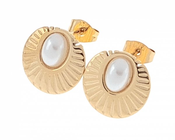 gold plated earrings with exclusive cubic zirconia