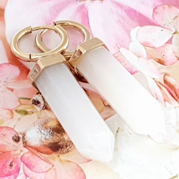 gold earrings made of stainless steel