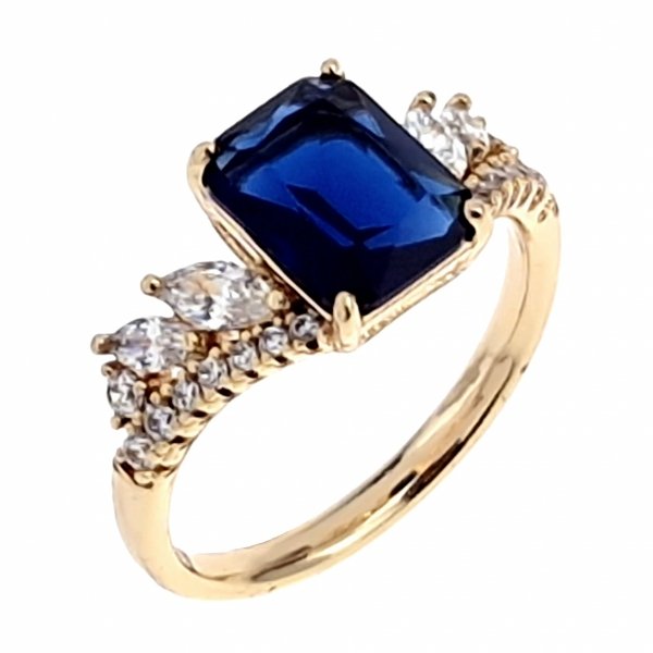 gold ring 18,60mm. gold-plated engagement xuping