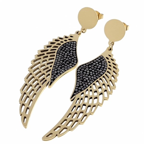 gold earrings made of stainless steel