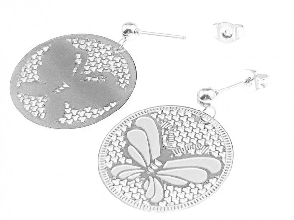 gold earrings made of stainless steel