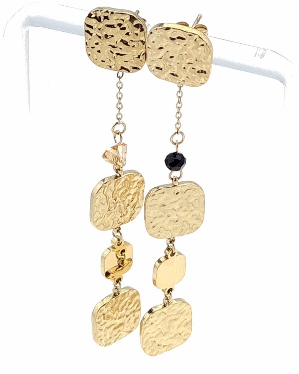 gold earrings made of stainless steel