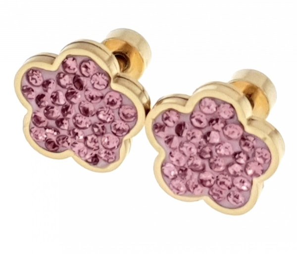 gold earrings made of stainless steel