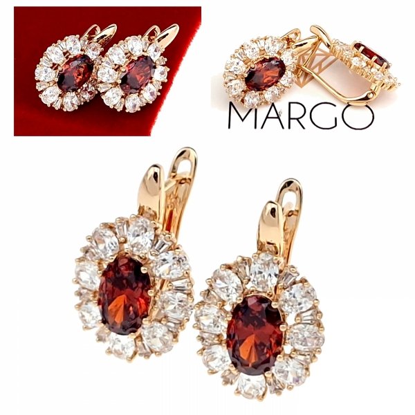 gold plated earrings with exclusive cubic zirconia