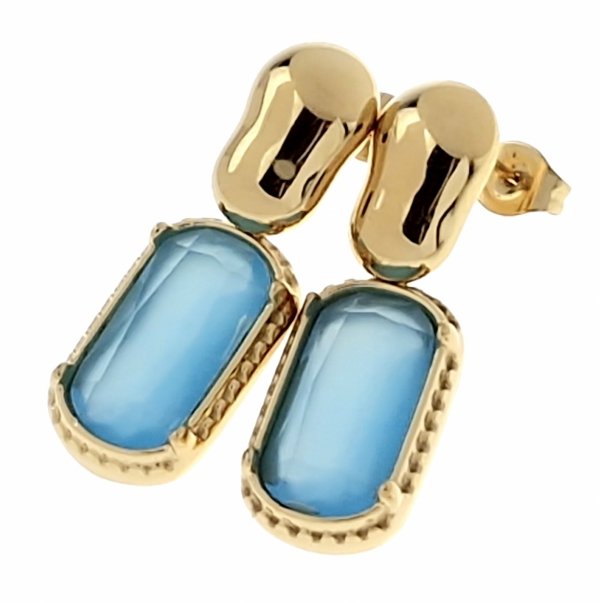 gold earrings made of stainless steel