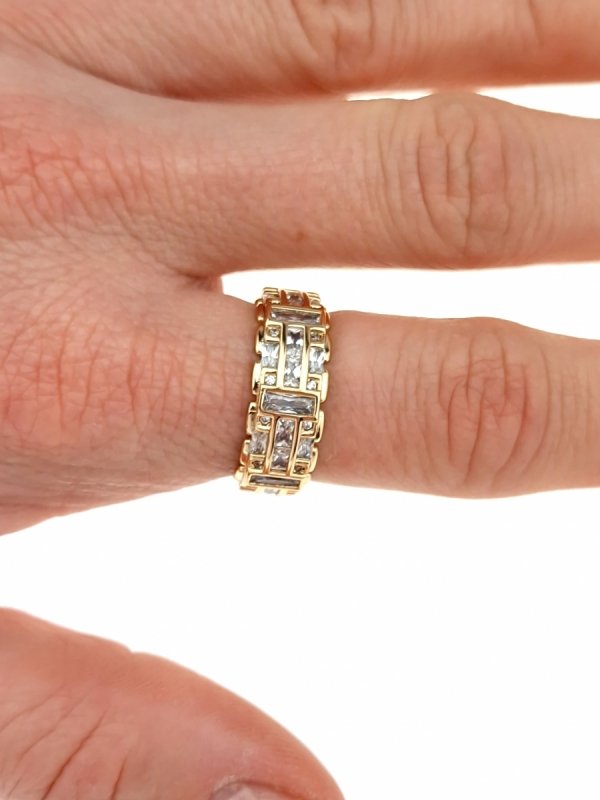 gold ring 18,60mm. gold-plated engagement xuping