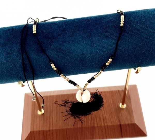 504 Naszyjnik boho stal 80cm muszelki lato wakacje