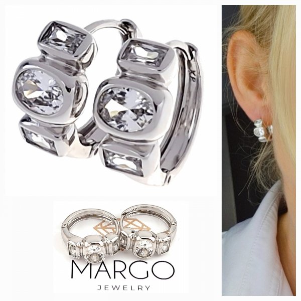 gold plated earrings with exclusive cubic zirconia