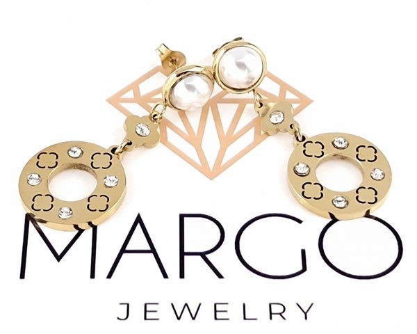 gold earrings made of stainless steel