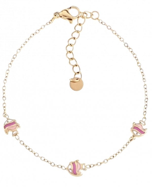 BRACELET GOLD CELEBRITY STAINLESS STEEL