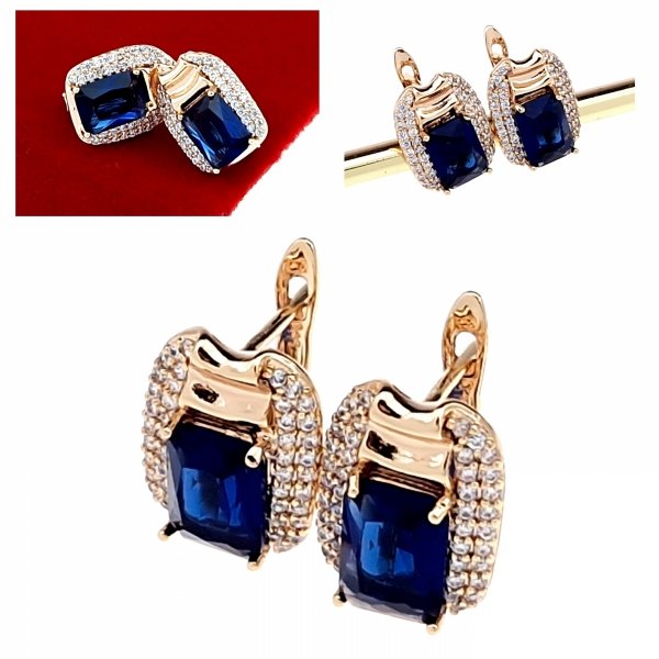 exclusive swarovski gold-plated earrings