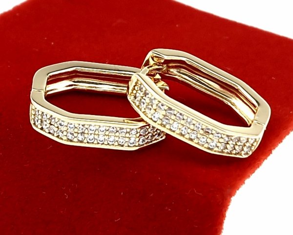 exclusive swarovski gold-plated earrings