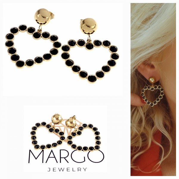 gold earrings made of stainless steel