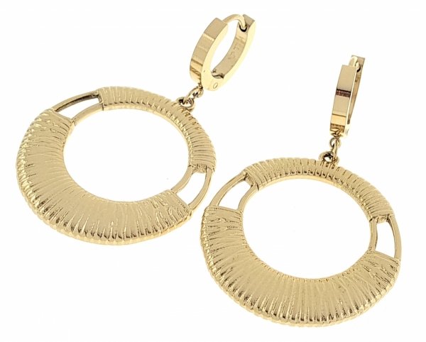 gold earrings made of stainless steel