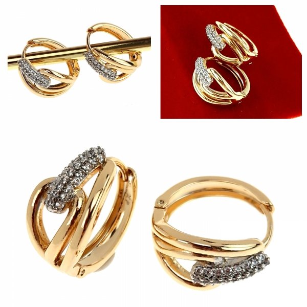 exclusive swarovski gold-plated earrings