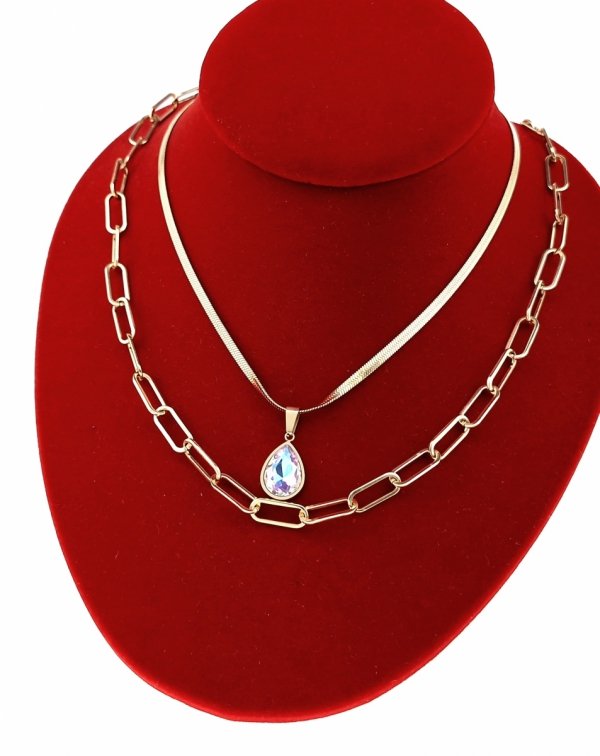 GOLD CHAIN NECKLACE celebrity STAINLESS STEEL