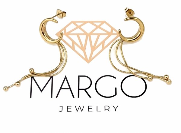 gold earrings made of stainless steel