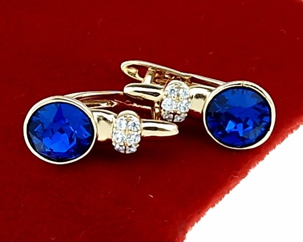 exclusive swarovski gold-plated earrings